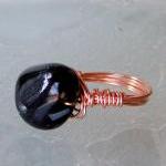 Ring Size 7.5 - Twisted Copper Wire Wrapped Ooak..