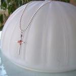 Simpe Cross Pendant And Silver Plated Ball Chain