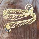 Armband Bracelet Brass Wire Loose Weave Woven Arm..