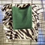 Fleece Bonding Pouch For Small Pets - Green With..