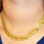 Necklace, Brass Egyptian Swirl Link