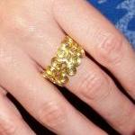 Ring, Custom Size, Golden Brass Egyptian Swirl..
